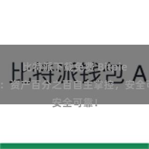 比特派下载免费 Bitpie钱包：资产百分之百自主掌控，安全可靠！
